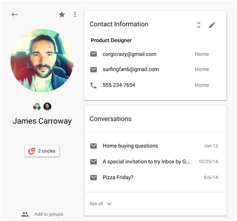 contacts googlw